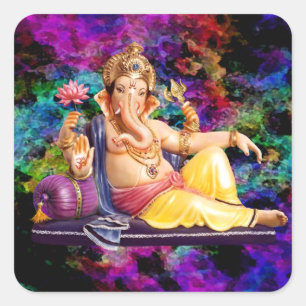 Ganesha Greeting Cards, Stickers, Postcards Square Sticker