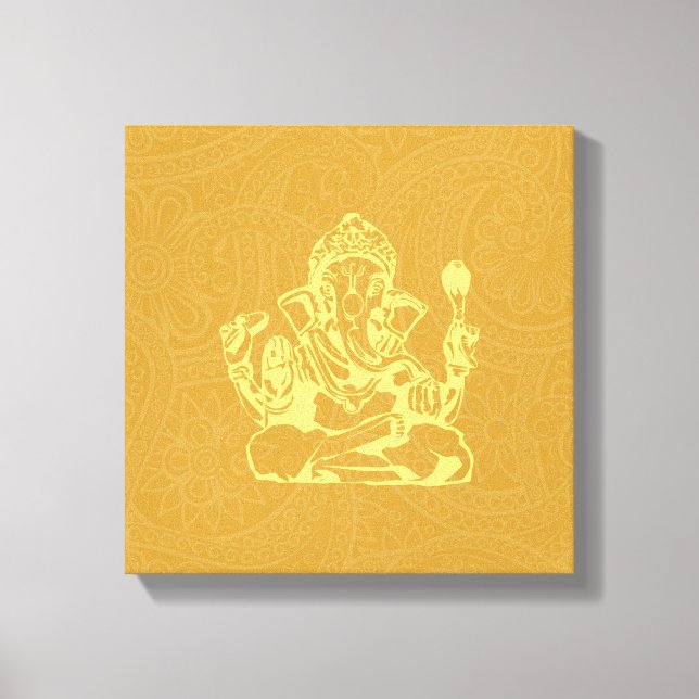 Ganesha Hindu Deity Canvas Wall Art (Front)