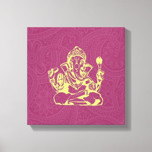 Ganesha Hindu Deity Canvas Wall Art (Front)