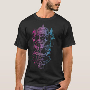 Ganesha Hindu Elephant God Face Lover T  Men Women T-Shirt