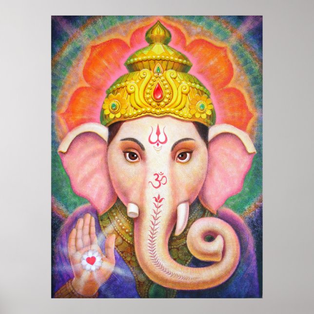 Ganesha Hindu Elephant Poster (Front)
