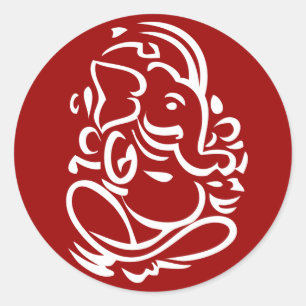 Ganesha - Hindu God Sign Classic Round Sticker