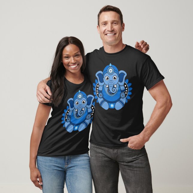 Ganesha Hinduism Yoga Meditation India Elephant T- T-Shirt (Unisex)