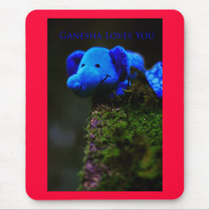 Ganesha Loves You Mouse Mat