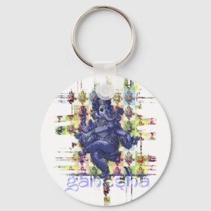 GANESHA make your own background Key Ring