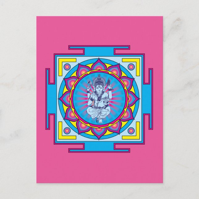 Ganesha Mandala Postcard (Front)