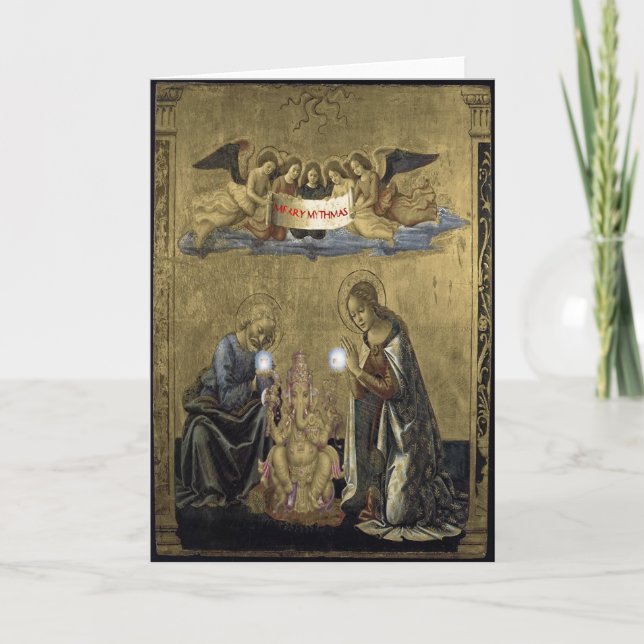 Ganesha Nativity Holiday Card (Front)
