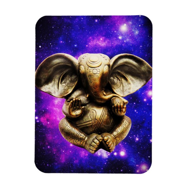 Ganesha on a Celestial Background Magnet (Vertical)