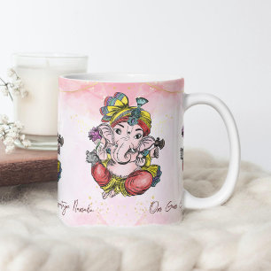 Ganesha pink Ganapathi personalised gift Coffee Mug