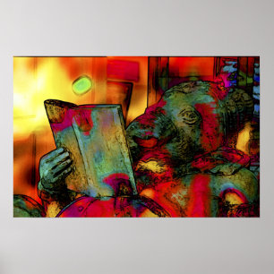 Ganesha reading poster