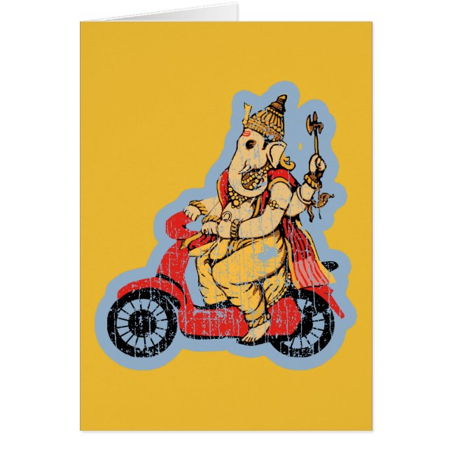 Ganesha Riding a Scooter (Front)