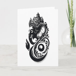 Ganesha, Spiritual Hindu Ganesh Indian Yoga God, M Card