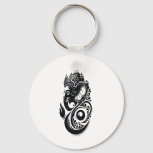 Ganesha, Spiritual Hindu Ganesh Indian Yoga God, M Key Ring