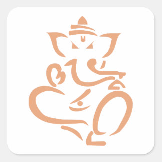 Ganesha Square Sticker