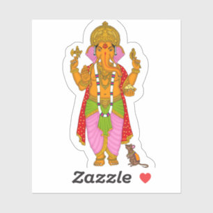 Ganesha Stickers & Keyring Combo