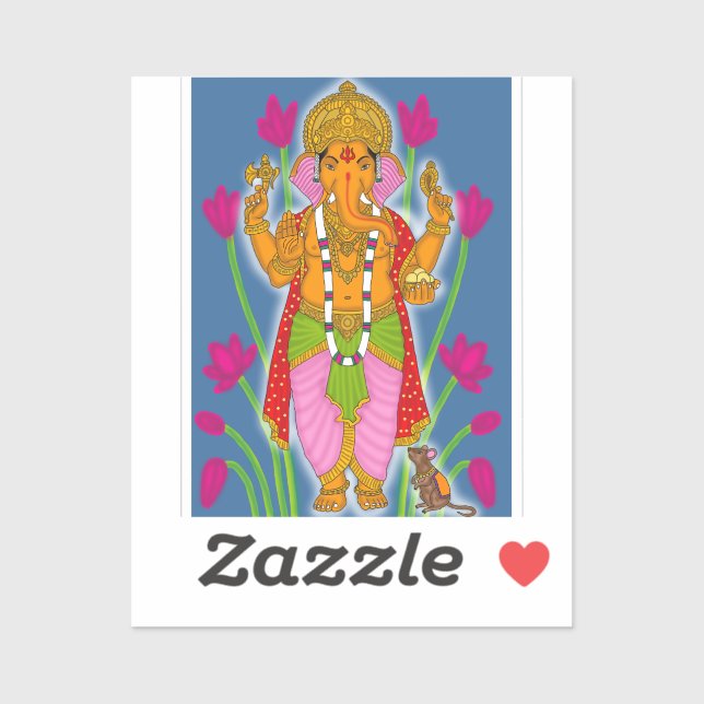 Ganesha Stickers & Keyring Combo (Sheet)