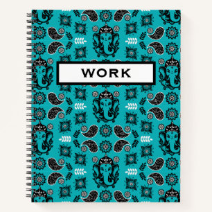 Ganesha Themed Hindu Art Print Notebook