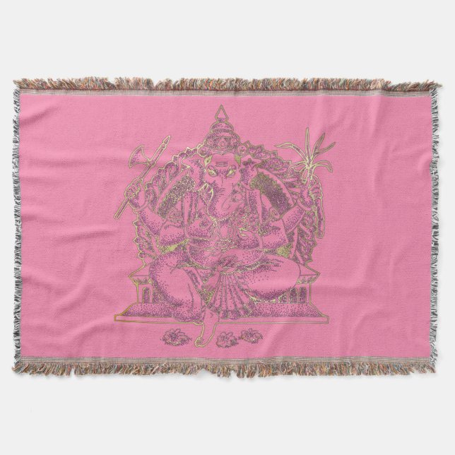 GANESHA - Throw Blanket (Front)