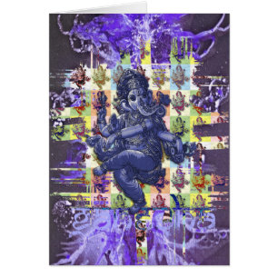 GANESHA violet paint splatter