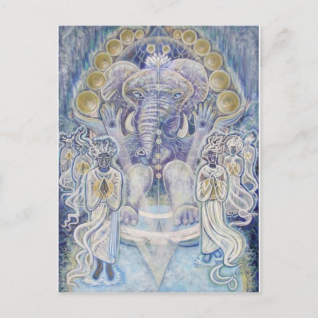 Ganesha Wealth Blessing Postcard (Front)