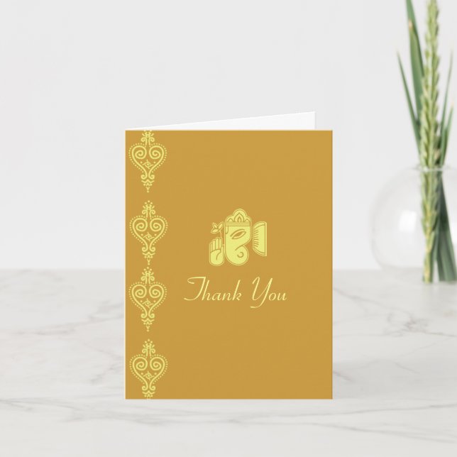 Ganesha Wedding Thank You Cards (Front)
