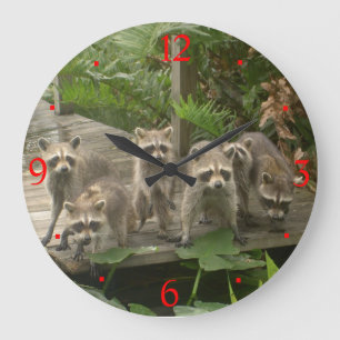 Gang of Raccoons> Animal Wall Clocks