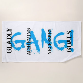 GANG! sky blue Beach Towel