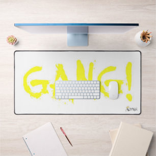 GANG! yellow Desk Mat