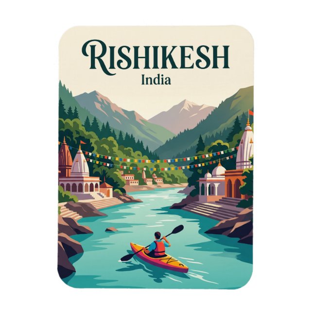 Ganges River Rishikesh India Magnet (Vertical)