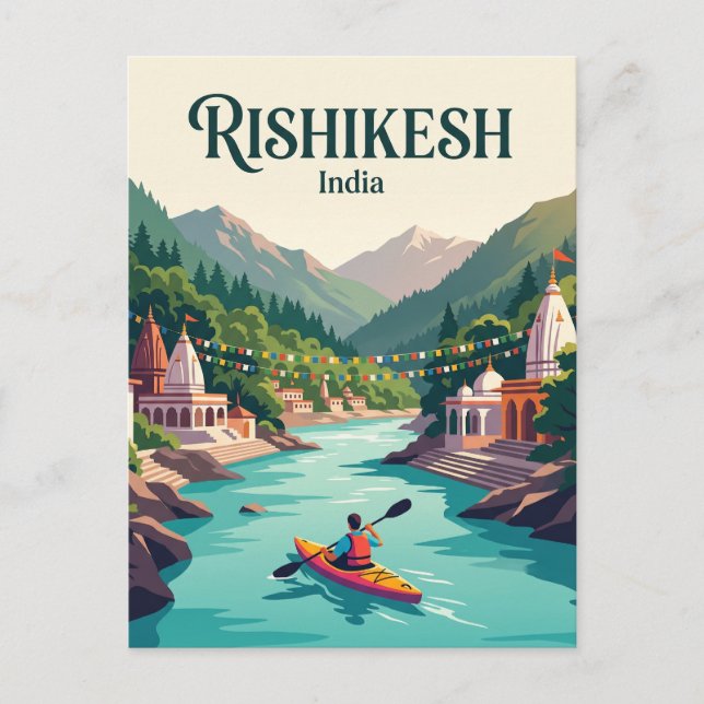 Ganges River Rishikesh India Postcard (Front)