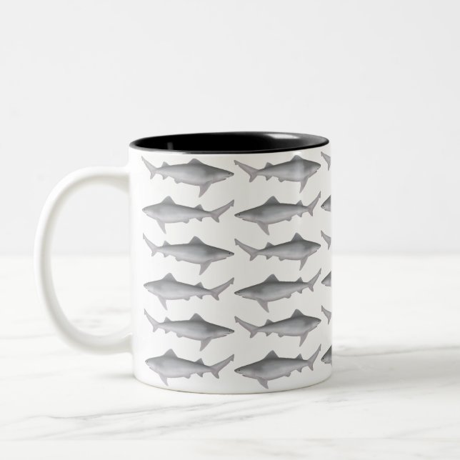 Ganges Shark Two-Tone Coffee Mug (Left)