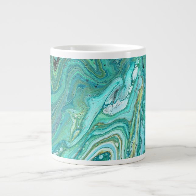 Gangs Back 1 Liquid Green Abstract Drink Cup (Front)