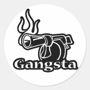 Gangsta Classic Round Sticker