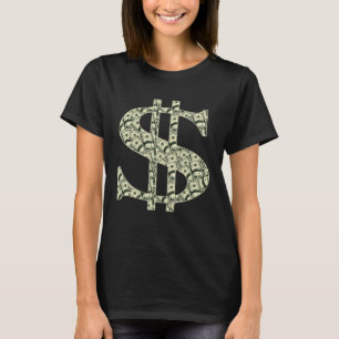 Gangsta Dollar Sign Cool Hip hop Rap Money T-Shirt