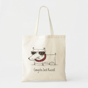 Gangsta fun dog Jack Russell Terrier Tote Bag