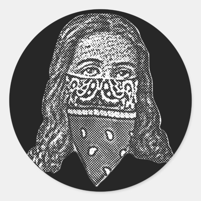 Gangsta Jesus Classic Round Sticker (Front)