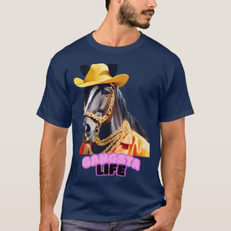 Gangsta Life Horse funny T-Shirt