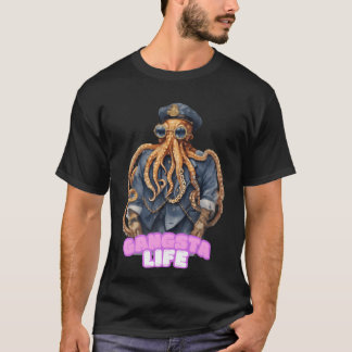 Gangsta Life Octopus retro T-Shirt