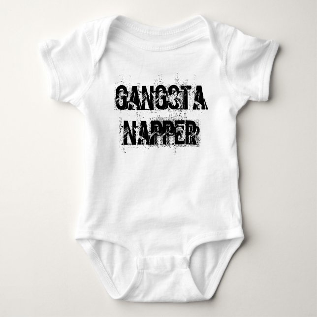 Gangsta napper baby bodysuit (Front)