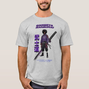 Gangsta Samurai - Afro Street Fighter Anime Manga  T-Shirt