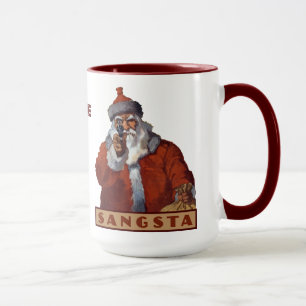Gangsta Santa custom name mugs