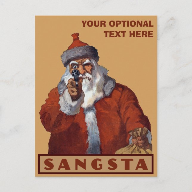 Gangsta Santa custom postcard (Front)