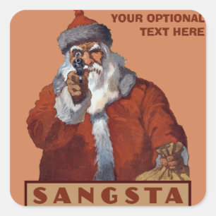 Gangsta Santa custom stickers