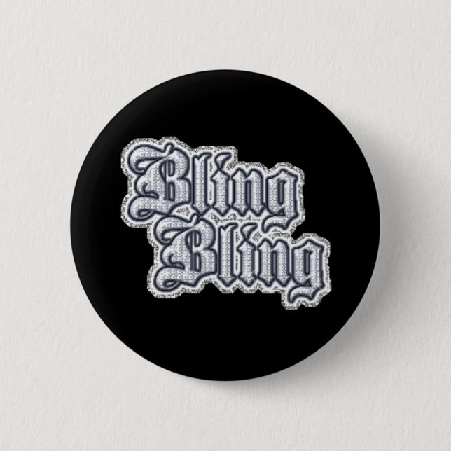 Gangsta Thug Bling Glitter Graphic Comments | Grap 6 Cm Round Badge (Front)