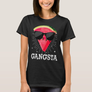 Gangsta Watermelon Slice With Sunglasses  Vegan T-Shirt