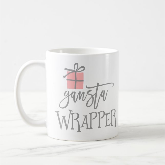 Gangsta Wrapper Christmas Coffee Mug (Left)