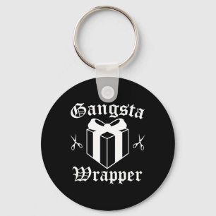 Gangsta Wrapper Christmas Holiday Key Ring