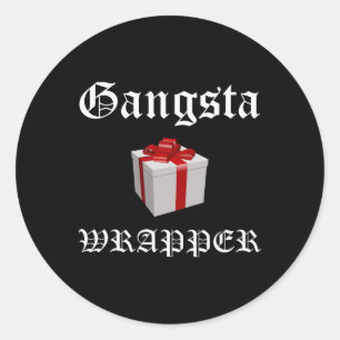 Gangsta Wrapper Christmas In July T Shirts Classic Round Sticker