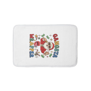 Gangsta Wrapper Christmas Santa Microphone Money Bath Mat