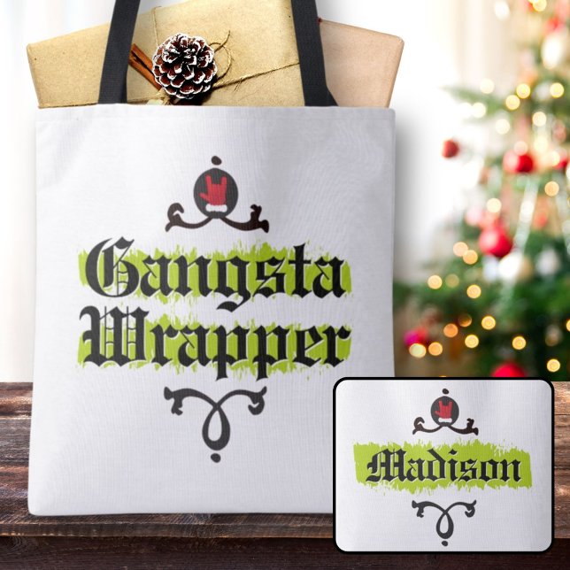 Gangsta Wrapper Cool Christmas Spirit Tote Bag (Gangsta Wrapper Cool Christmas Spirit Tote Bag)